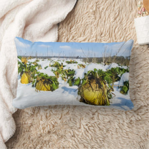 Coussin Rectangle Squash d'hiver en neige - Personnalisé