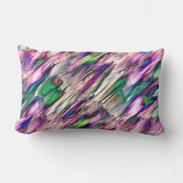 Coussin Rectangle Stalagmite ou rocher aux couleurs flashy