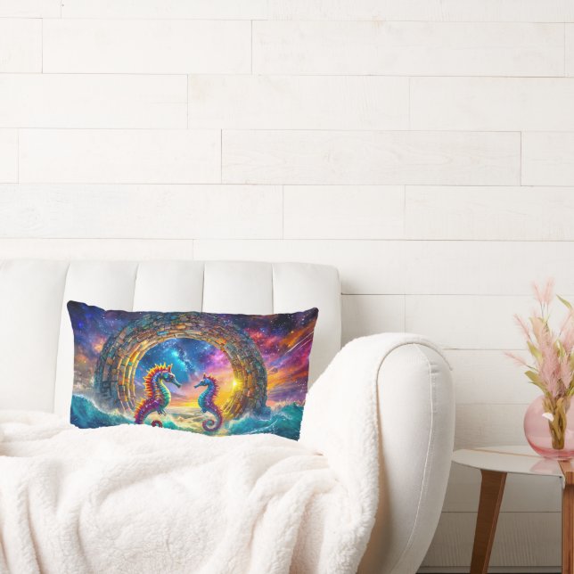 Coussin Rectangle StarGate Seahorses Design par Rich AMeN Gill (Canapé)