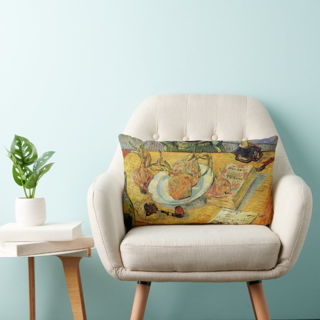 Coussin Rectangle Still Life with Drawing Board de Vincent van Gogh (Chaise)