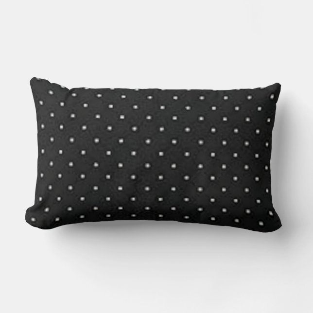 Coussin Rectangle Structure de coordination noire en silhouette (Recto)