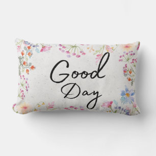 Coussin Rectangle Stylé beau Sweet floral avec texte mignon