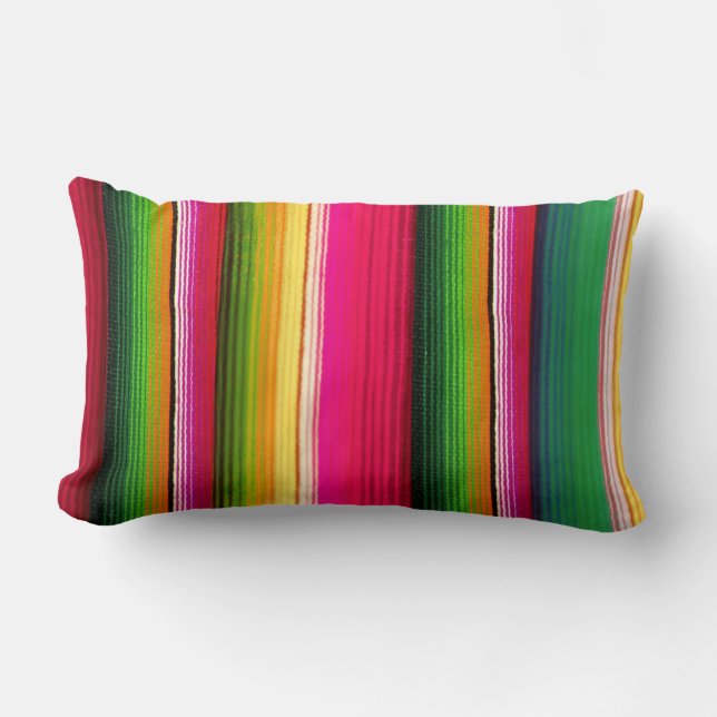 Coussin Rectangle style mexicain coloré (Recto)