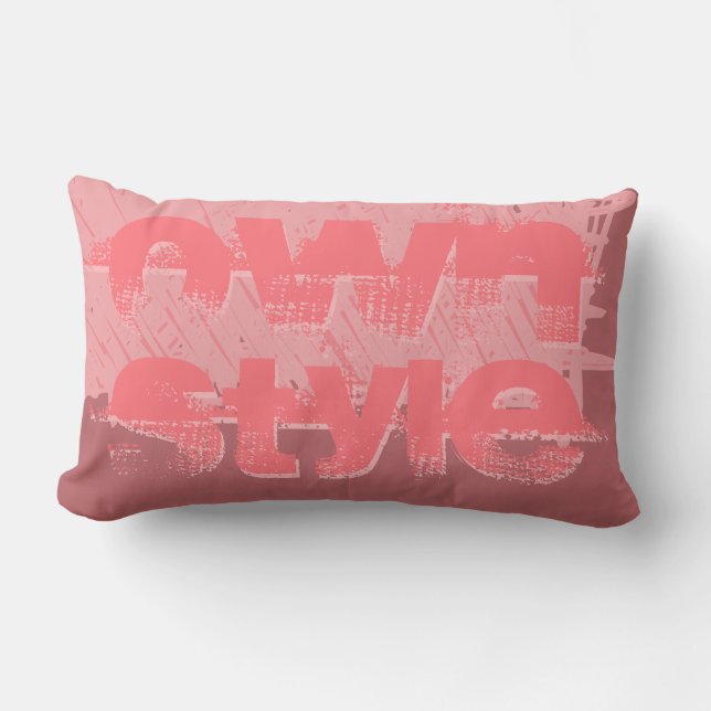 Coussin Rectangle Style propre Grunge rose (Recto)