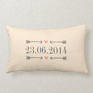 Coussin Rectangle Style Vintage Enregistrer la conception de date