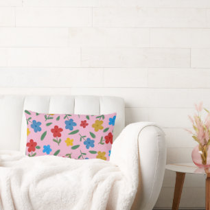 COUSSIN RECTANGLE STYLISH COLORFUL FLOWERS PATTERN