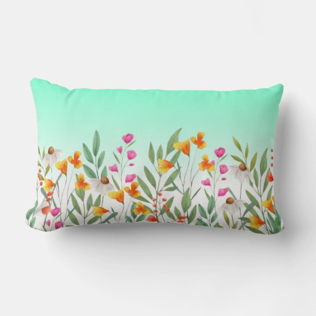 Coussin Rectangle Sublimation fleur sauvage (Recto)