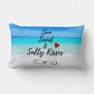 Coussin Rectangle Sun Sand and and Salty Kisses Tropical Beach