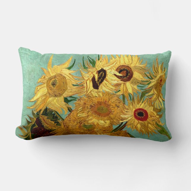 Coussin Rectangle Sunflowers dans Vase Van Gogh Art (Recto)