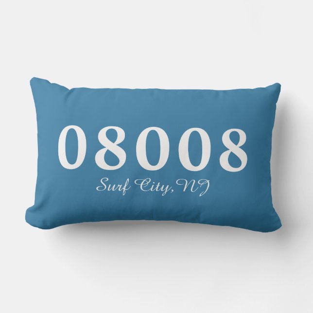 Coussin Rectangle Surf City NJ 08008 Coussin, New Home Cadeau, Code  (Recto)