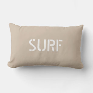 Coussin Rectangle Surf Surfer Beach Life Beige