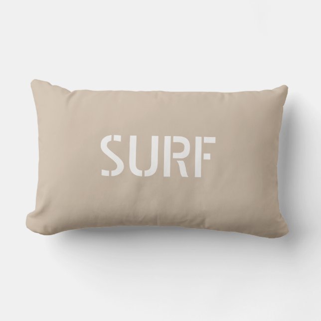 Coussin Rectangle Surf Surfer Beach Life Beige (Recto)