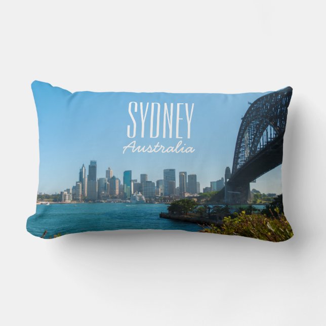 Coussin Rectangle Sydney Harbour Bridge & Opera House Skyline (Recto)