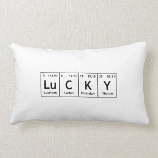 Coussin Rectangle Symbole chanceux de chimie de mot d'élément de