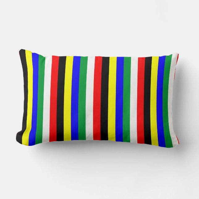 Coussin Rectangle Symbole des lignes du drapeau sud-africain (Recto)