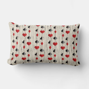 Coussin Rectangle Symboles de carte de jeu de poker