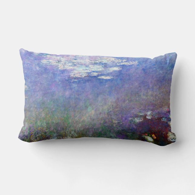 Coussin Rectangle Tableau de Water Lilies par Claude Monet (Verso)