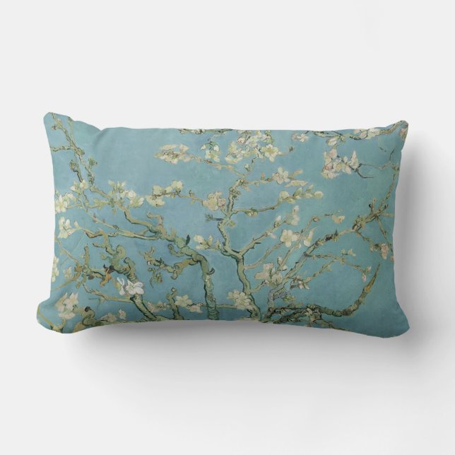 Coussin Rectangle Tableau des fleurs d'amandes de Van Gogh (Recto)