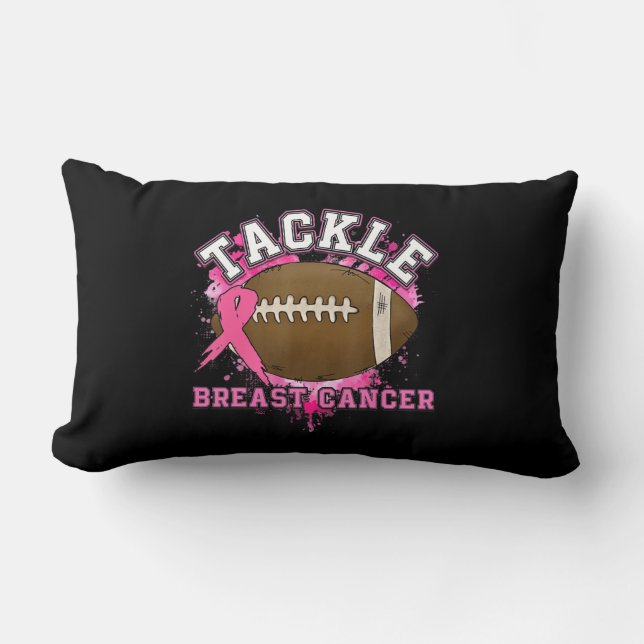 Coussin Rectangle Tackball Pink Ribbon Prix du cancer du sein (Recto)