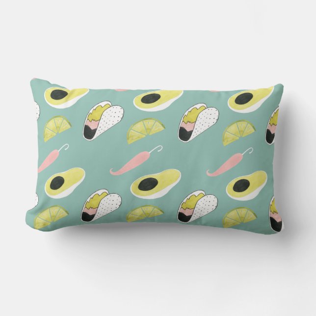 Coussin Rectangle Taco à propos d'amour | Motif d'élément Taco (Recto)