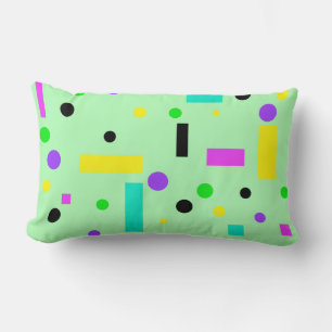 Coussin Rectangle Taie d'oreiller à motif abstrait funky coloré