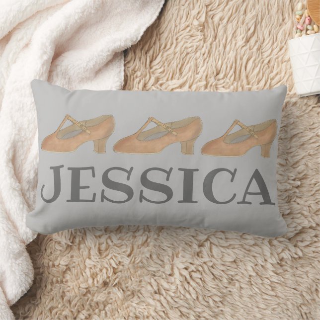Coussin Rectangle Tan T-Strap Musical Théâtre Caractère Danse Chauss (Couverture)