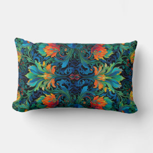 Coussin Rectangle Tapisserie florale Abstraite Gras Vivid Coloré