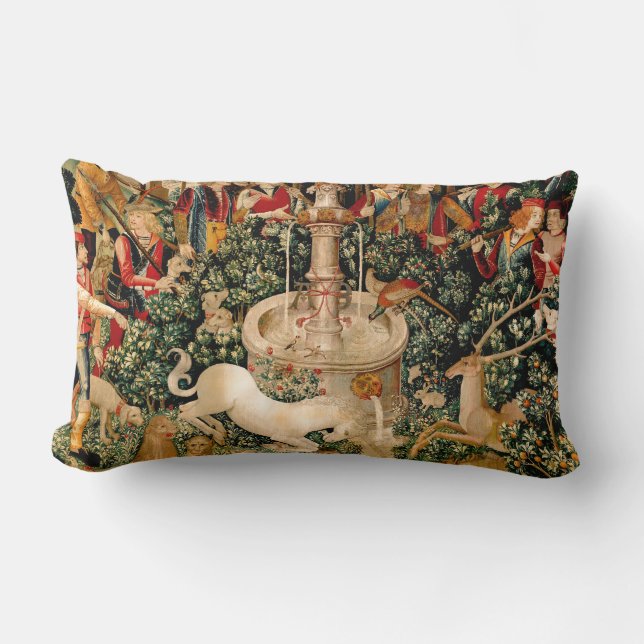 Coussin Rectangle Tapisseries Unicorne Trouvé Légende Mythique (Recto)