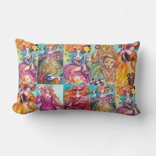 COUSSIN RECTANGLE TAROTS DES OMBRES PERDUES /STAR, LUNE, SOLEIL, EMP