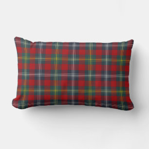 Coussin Rectangle Tartan adoptif de clan de plaid de rouge et de