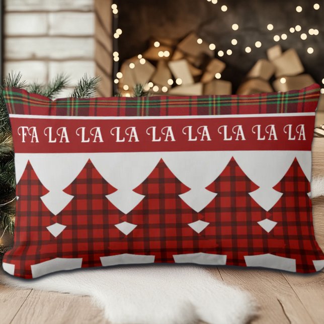 Coussin Rectangle Tartan vert rouge (Créateur téléchargé)