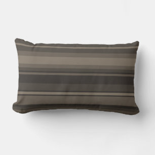 Coussin Rectangle Taupe bandes