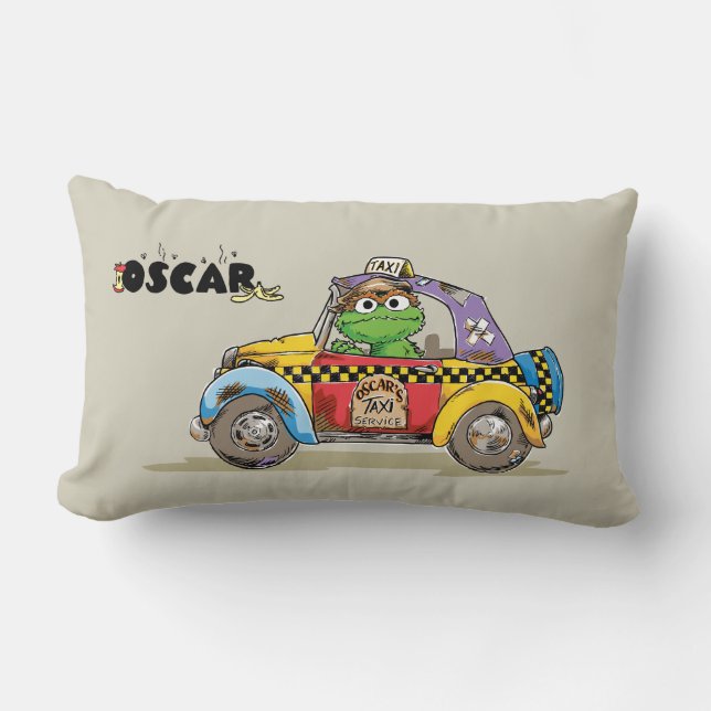 Coussin Rectangle Taxi vintage Oscar (Recto)
