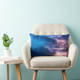COUSSIN RECTANGLE TEMPÊTE DE LUMIÈRE SOIRÉE SKY LUMBAR CUSHION
