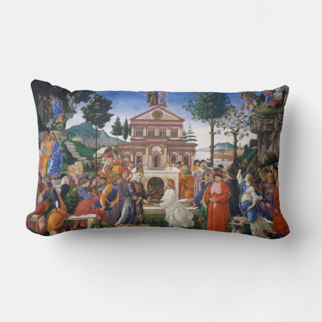 Coussin Rectangle Tentations du Christ, Sandro Botticelli Jeter Pil (Recto)