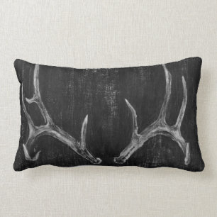 Coussin Rectangle Tête d'animal de cerf rustique sur tableau de bord