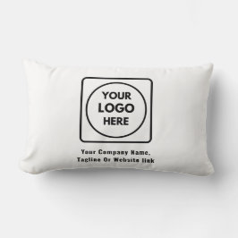 Coussin Rectangle Texte de logo d'entreprise personnalisé Marque lom