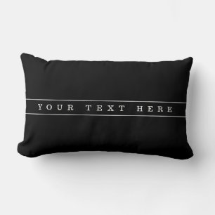 Coussin Rectangle Texte Simple Et Bandes Minces