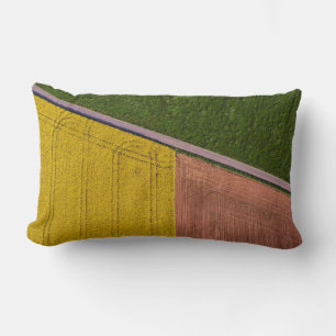 Coussin Rectangle textile jaune et brun