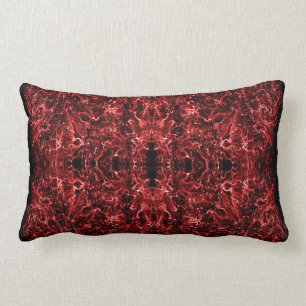 Coussin Rectangle Texture abstraite de rouge de galaxie