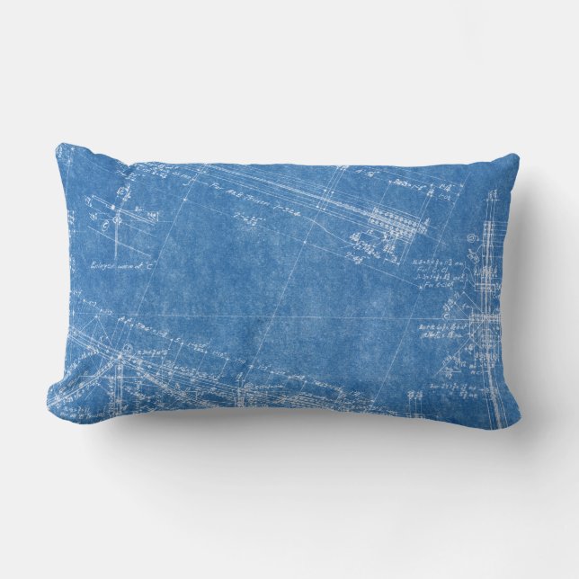 Coussin Rectangle texture du plan architecture motif construction bl (Recto)