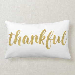 Coussin Rectangle Thanksgiving Moderne En Or Décoratif