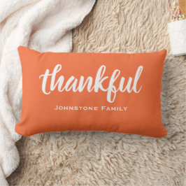 Coussin Rectangle Thanksgiving Rustique Famille Script Chaleureux