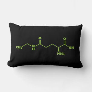 Coussin Rectangle Thé Théanine Formule chimique moléculaire