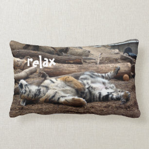 Coussin Rectangle Tigre dormant