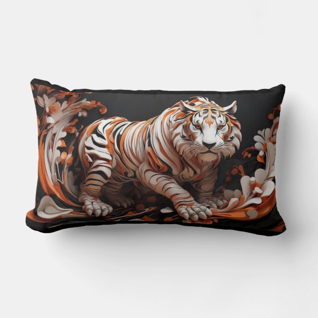 Coussin Rectangle Tigre Impérial  (Recto)