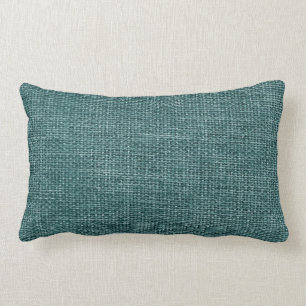 Coussin Rectangle Toile de jute Teal simple
