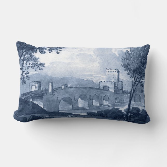 Coussin Rectangle Toile pastorale - Pont (Recto)