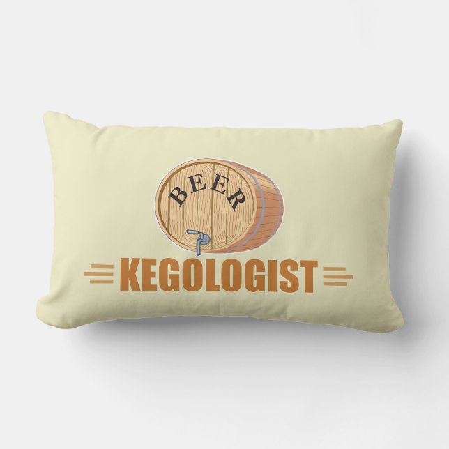 Coussin Rectangle Tonneau de bière drôle (Recto)