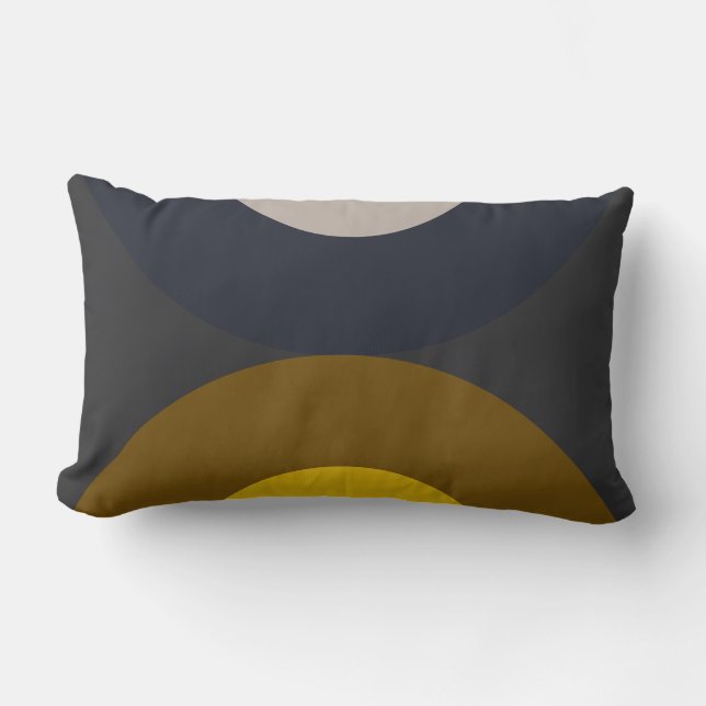 Coussin Rectangle Tonnerre de moutarde de bronze moderne du milieu d (Recto)